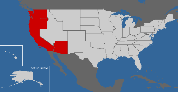 States we've visited as of June 2006